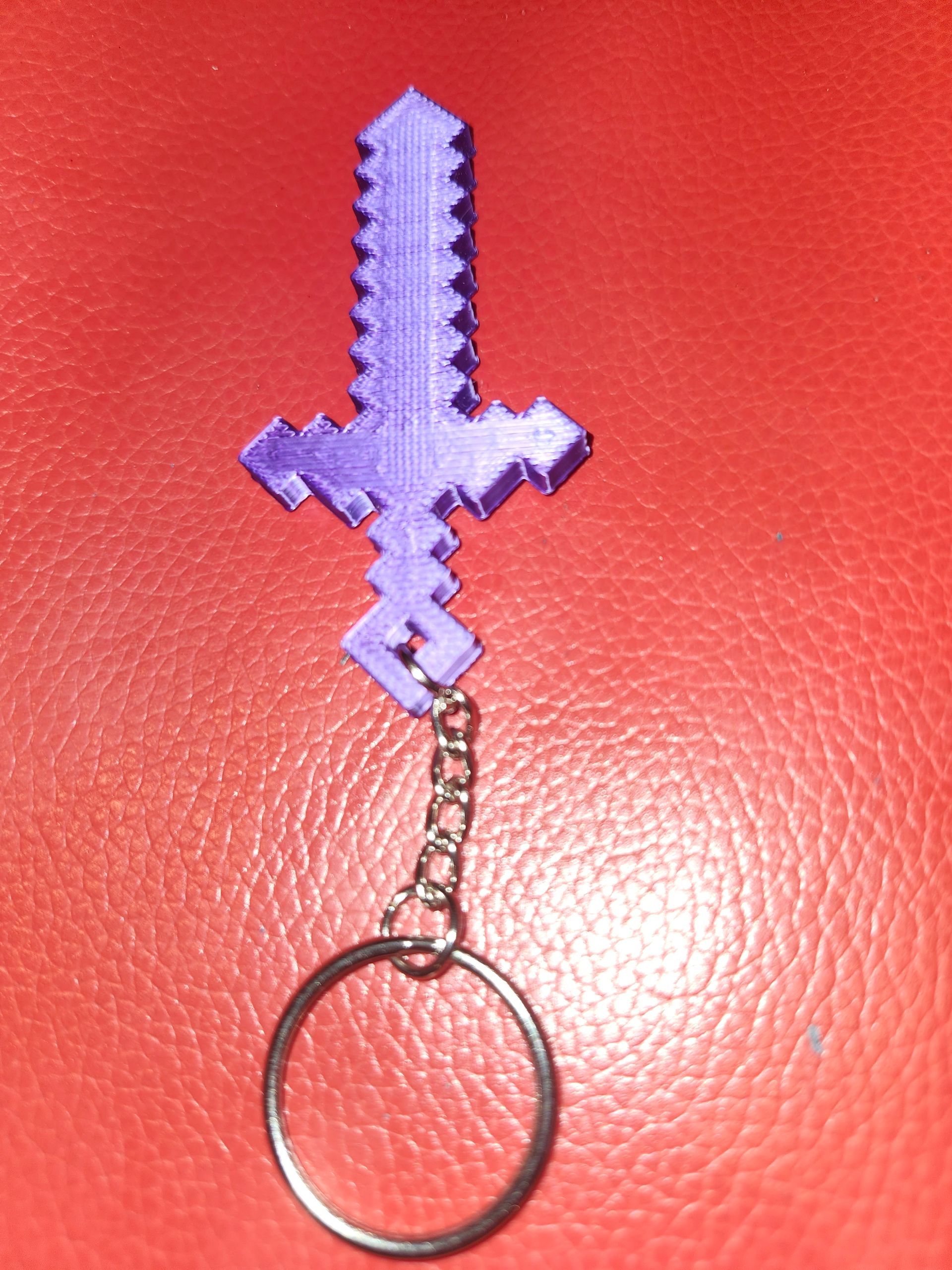 Purple Sword Keychain