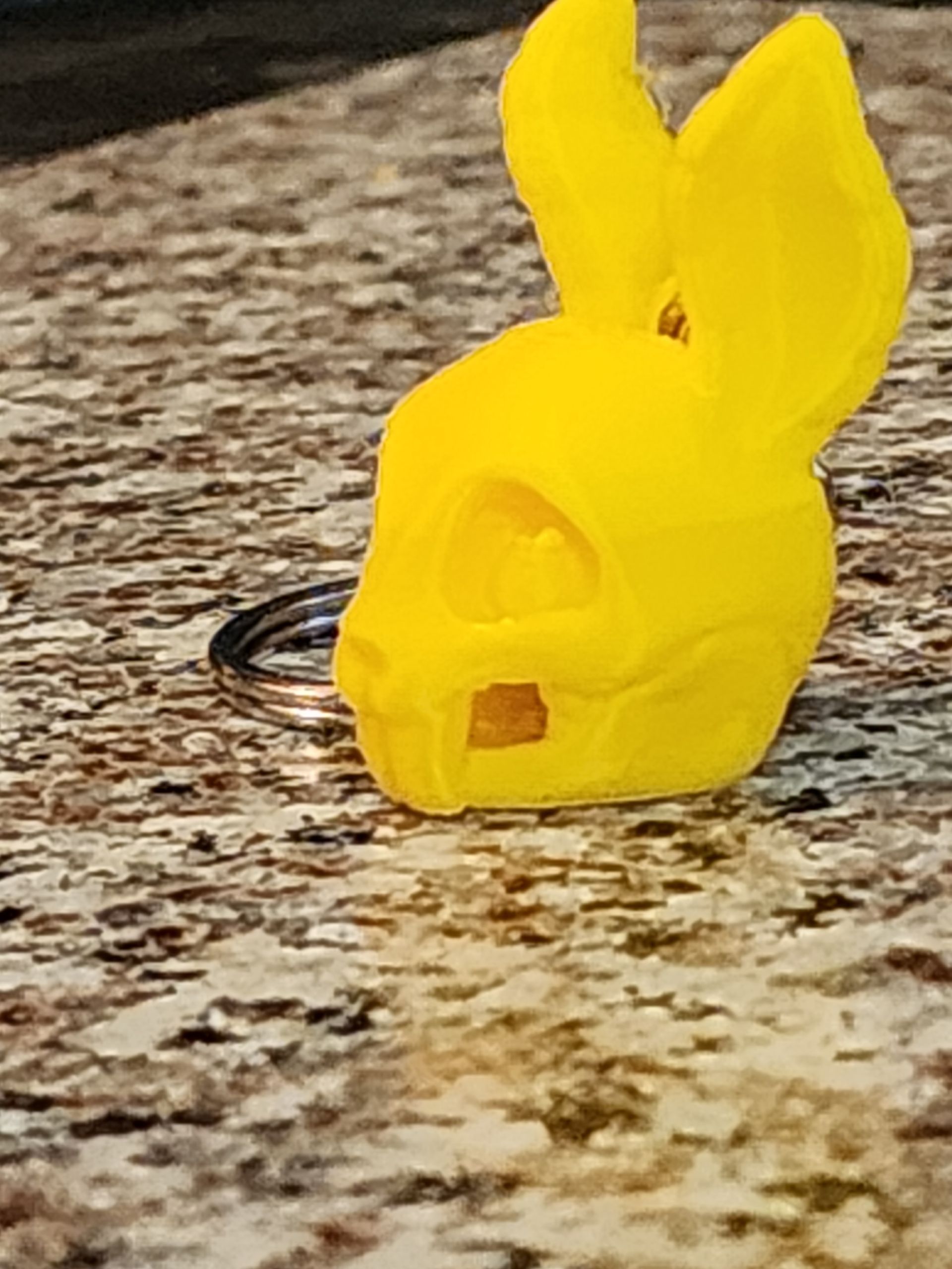 Skeleton bunny keychain