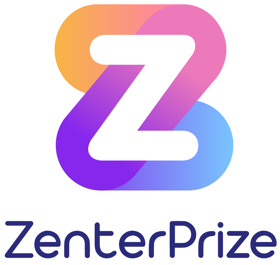 A logo for a company called zenterprize with a colorful letter z.