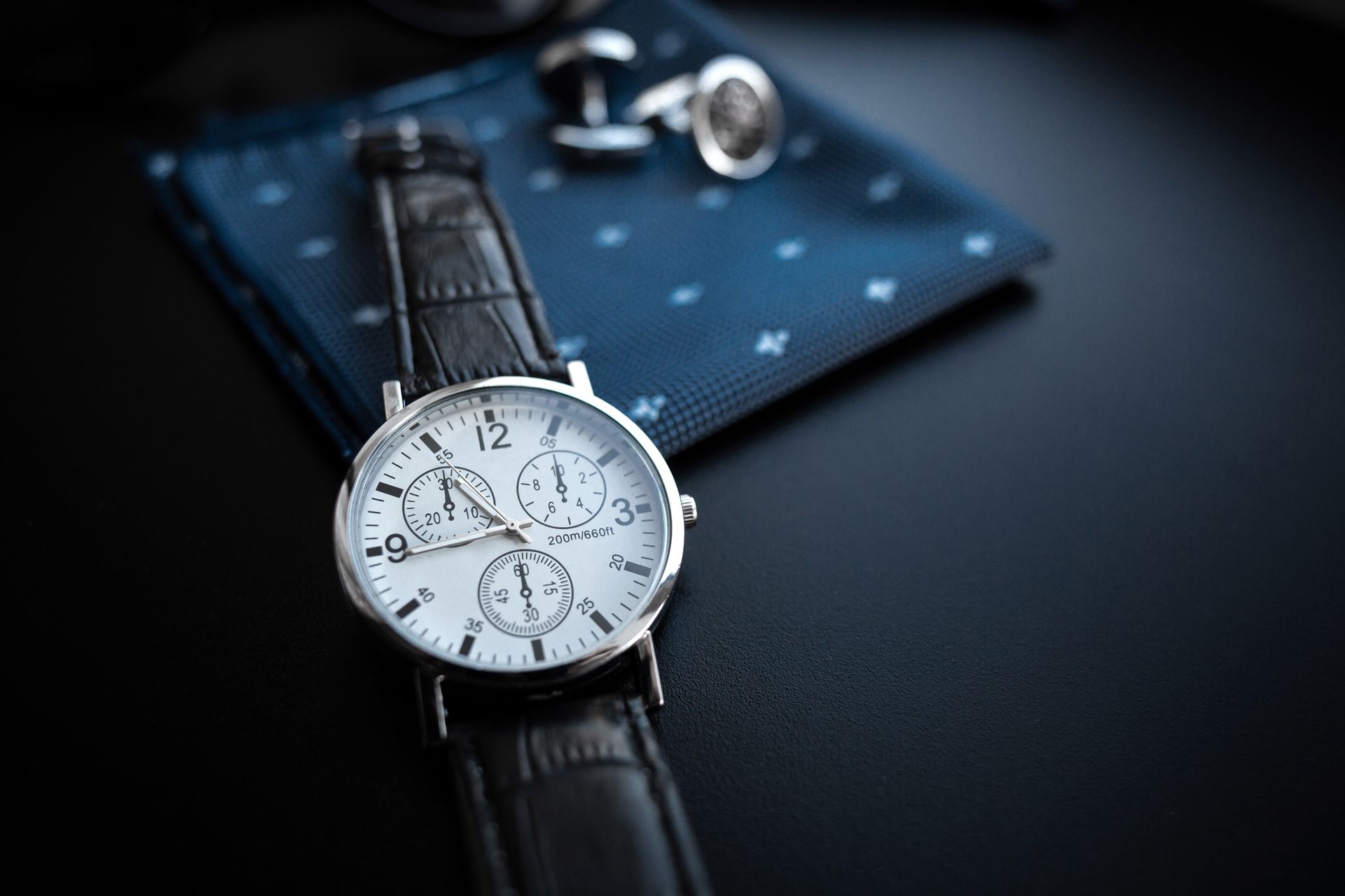 Watch With A White Face And Black Leather Band — K. Smith & Son Jewellers In Caloundra, QLD