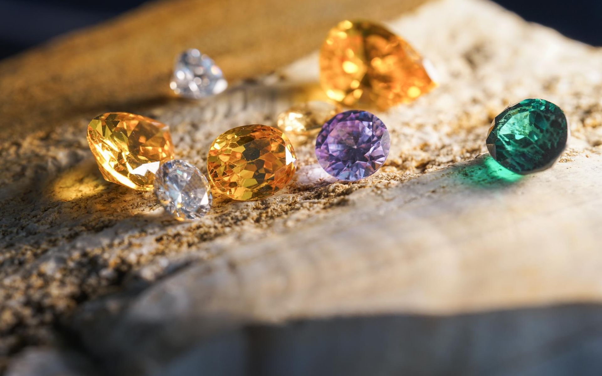 Various Colored Gemstones, Including Yellow, Orange, and Purple — K. Smith & Son Jewellers In Caloundra, QLD