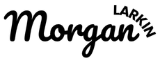 Morgan Larkin logo in black cursive text.