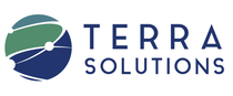 The logo for Terra Solutions LLC is a blue and green circle with a white circle in the middle.