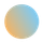 Gradient circle, transitioning from orange to blue.