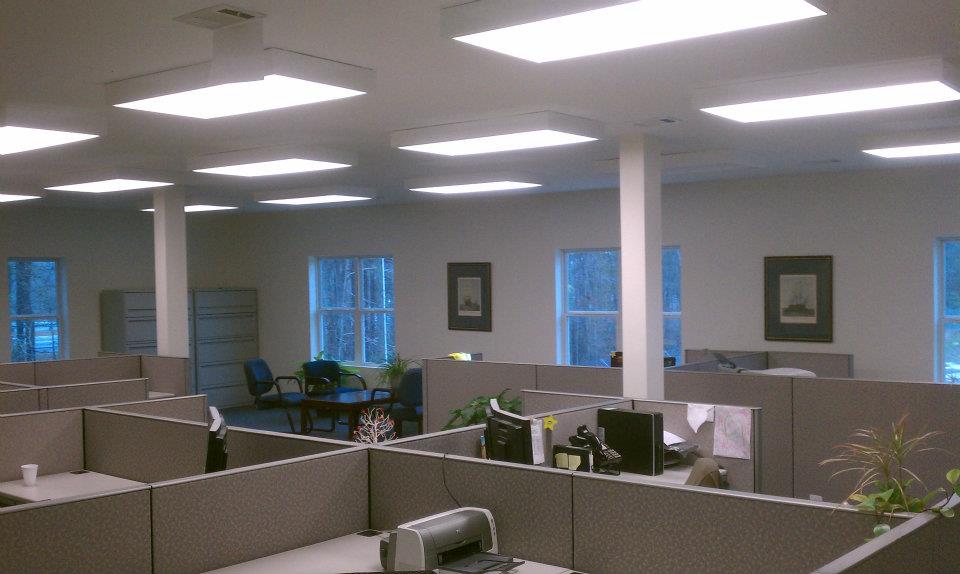 Office with Ceiling Lights — Pooler, GA — Holcombe Painting & Wallcovering