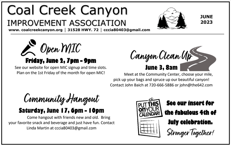 CCCIA Coal Creek Canyon Improvement Association