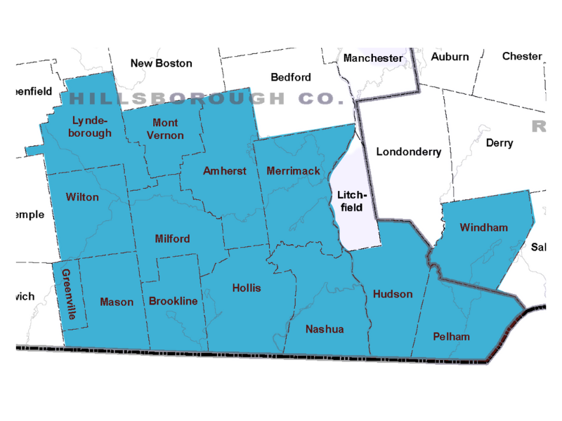 map of GNHFH Service Area