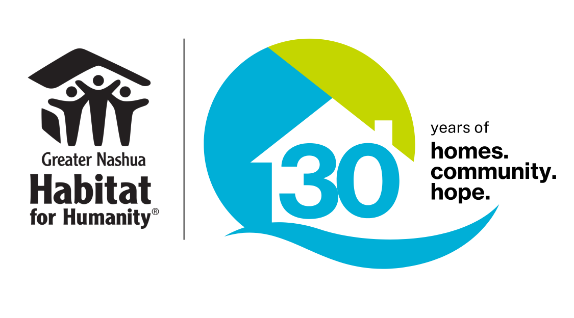 Greater Nashua Habitat for Humanity's 30th Anniversary logo