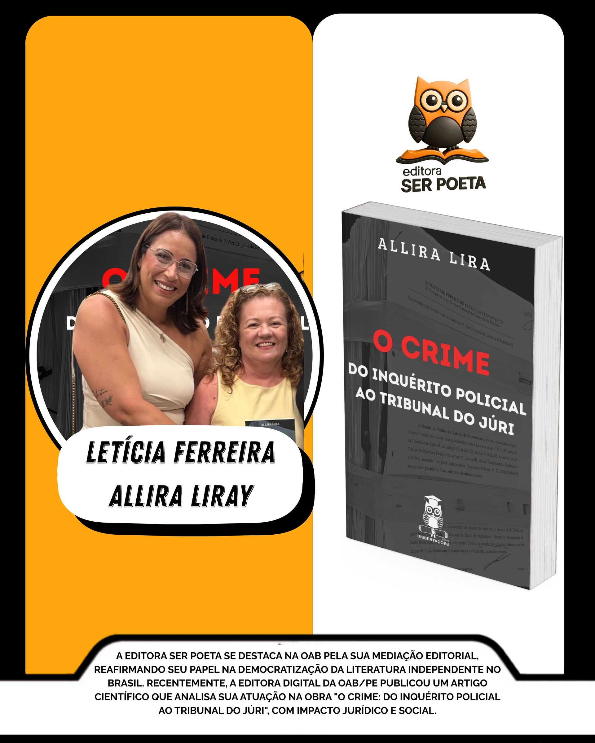 Editora Ser Poeta ganha destaque acadêmico na OAB por sua Mediação Editorial