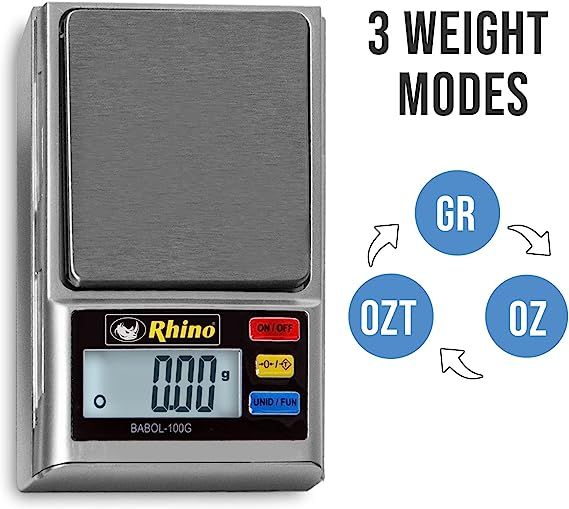 Bascula RHINO de bolsillo mod. BABOL-100G cap. 100 g