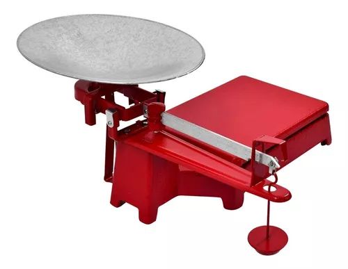 Bascula mecanica TECNOCOR mod. 120-CU con cucharon lamina acero galvanizado cap. 120kg