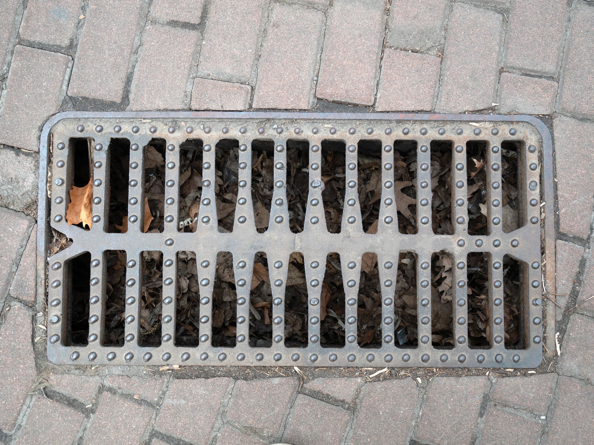A manhole cover is sitting on a brick sidewalk.