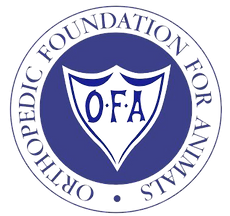 The logo for the orthopedic foundation for animals