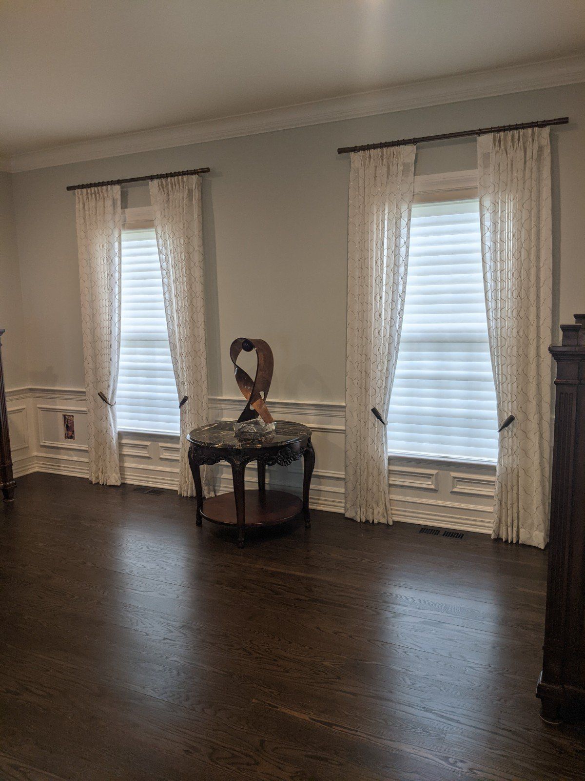 Monarch Pleat Sheers on Decorative Rod