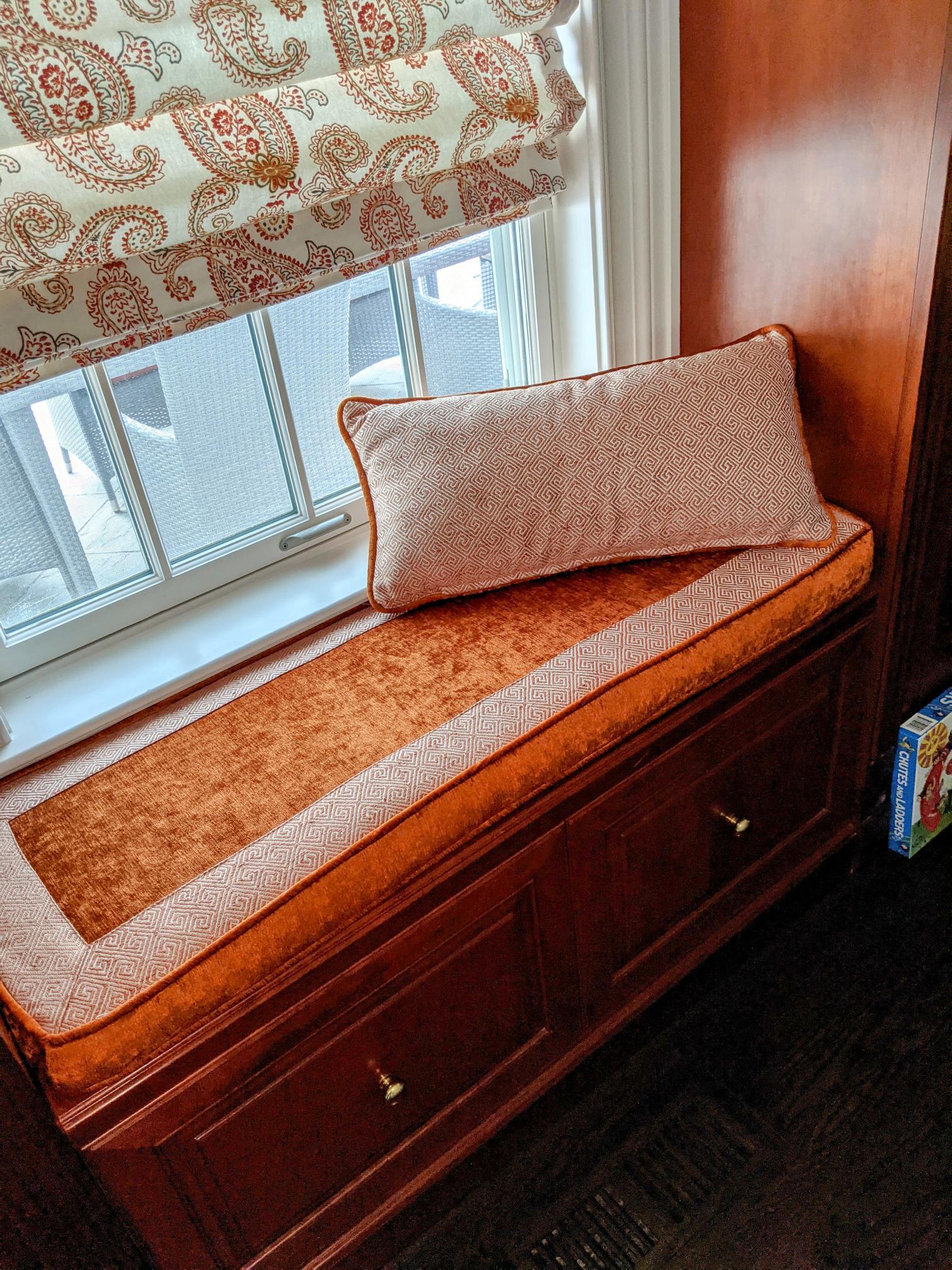 Window Seat Cushion and pillow
