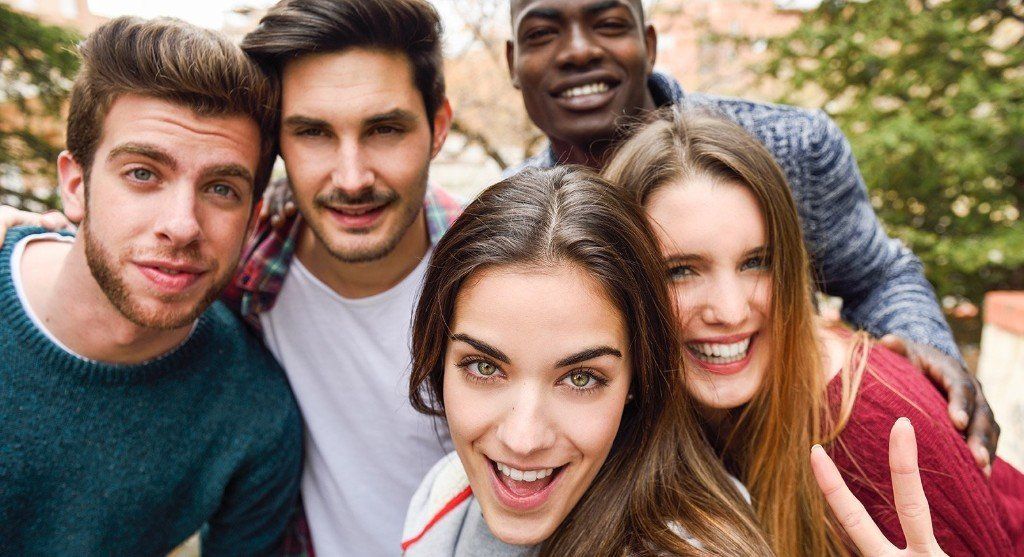 Group of happy people.