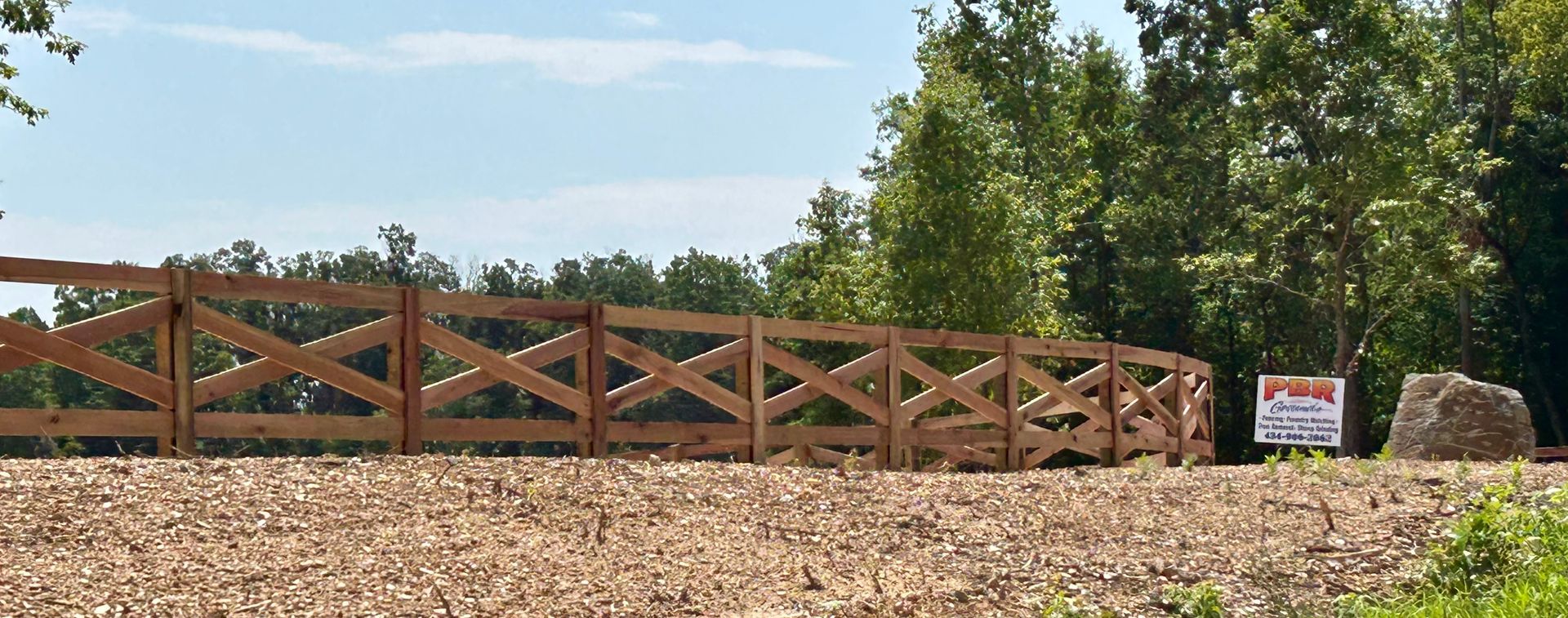Brown Wood Fence — Scottsville, VA — PBR Grounds LLC