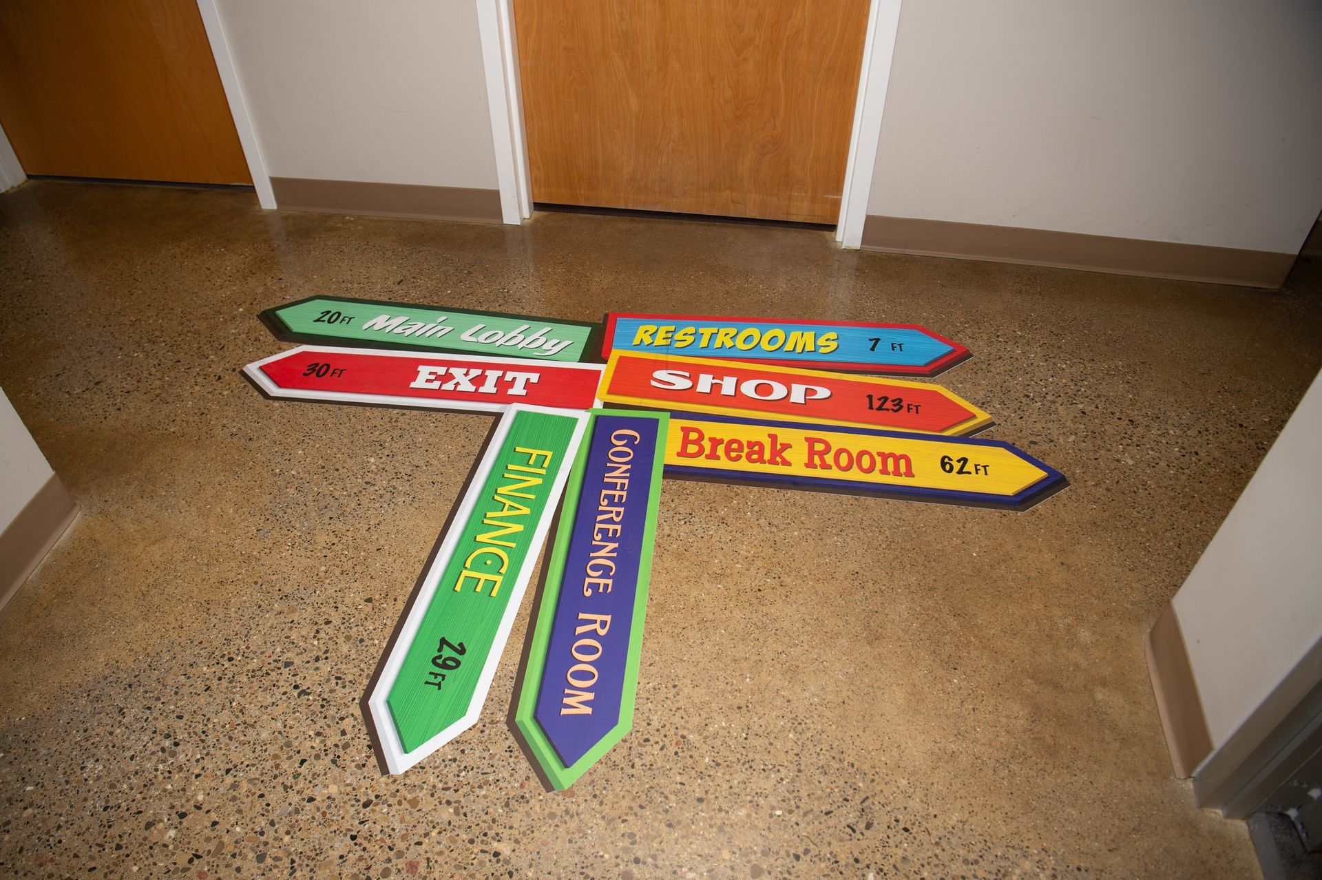 A bunch of colorful arrows pointing in different directions