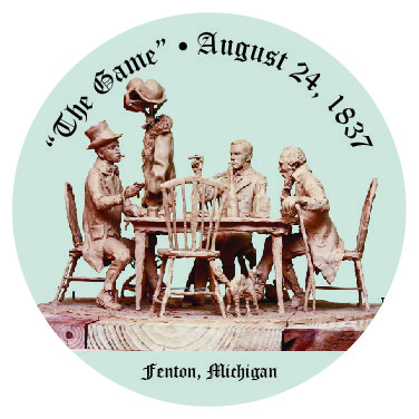 A statue of men playing a game of chess in fenton michigan