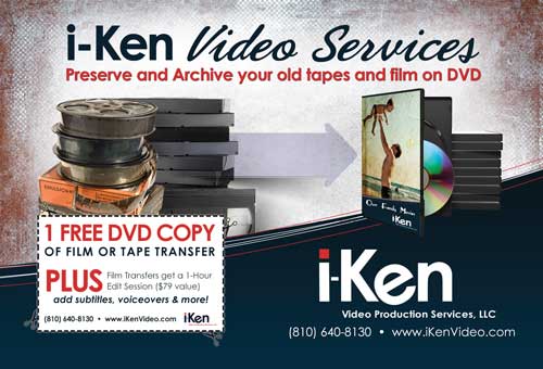 An advertisement for i-ken video services preserve and archive your old tapes and film on dvd