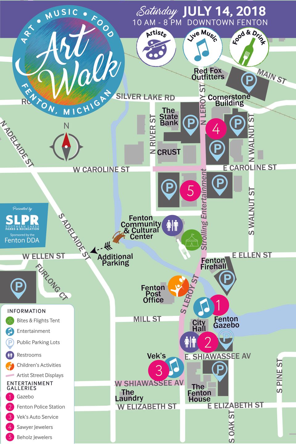 Fenton Art Walk Event Map