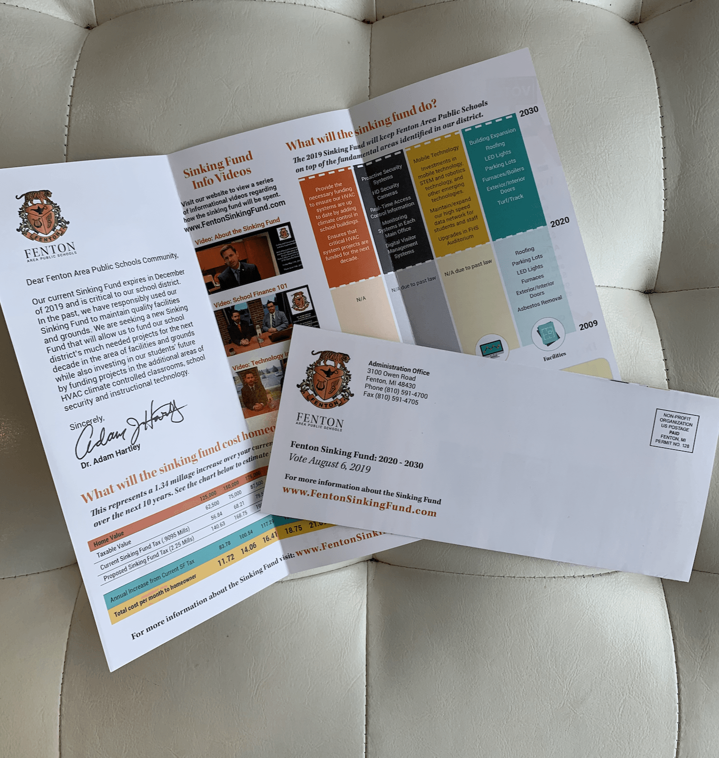 An envelope with the word bank on it