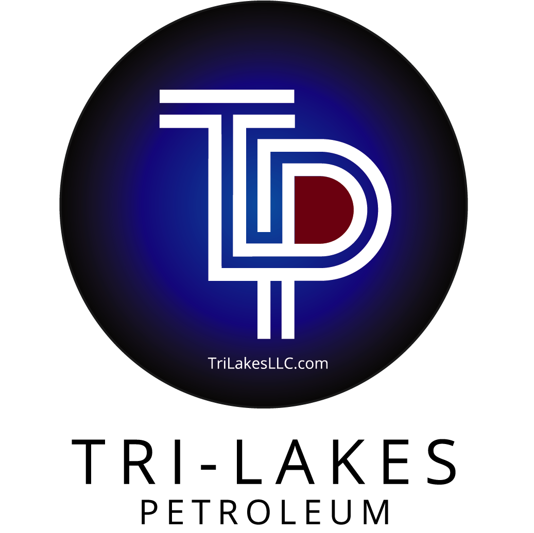 A logo for the tri-lakes petroleum company