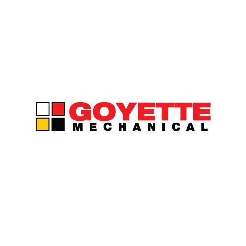 A logo for a company called goyette mechanical on a white background.