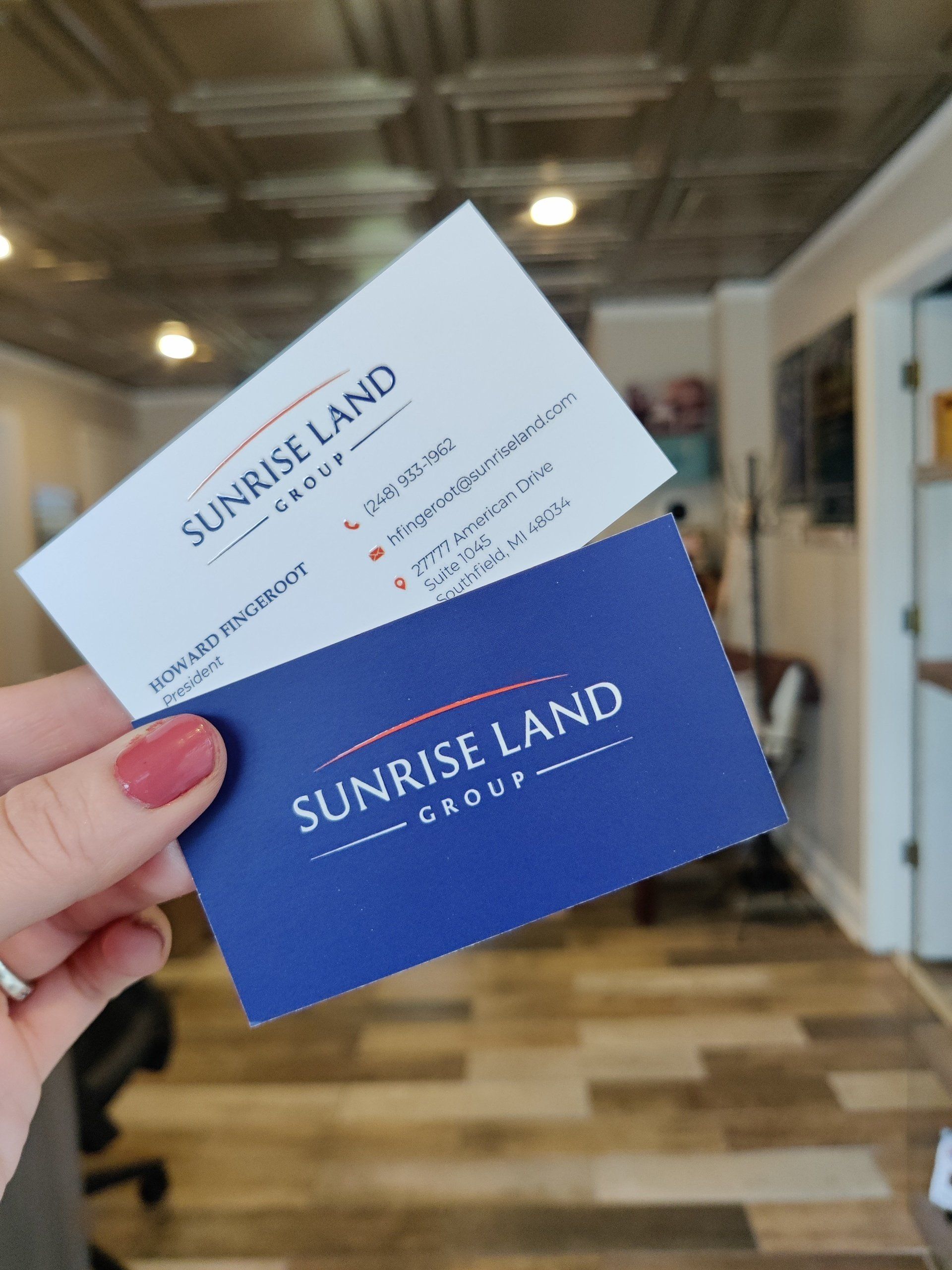 New Business Cards for Sunrise Land Group