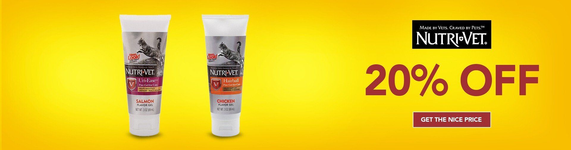 Two tubes of lotion are sitting next to each other on a yellow background.