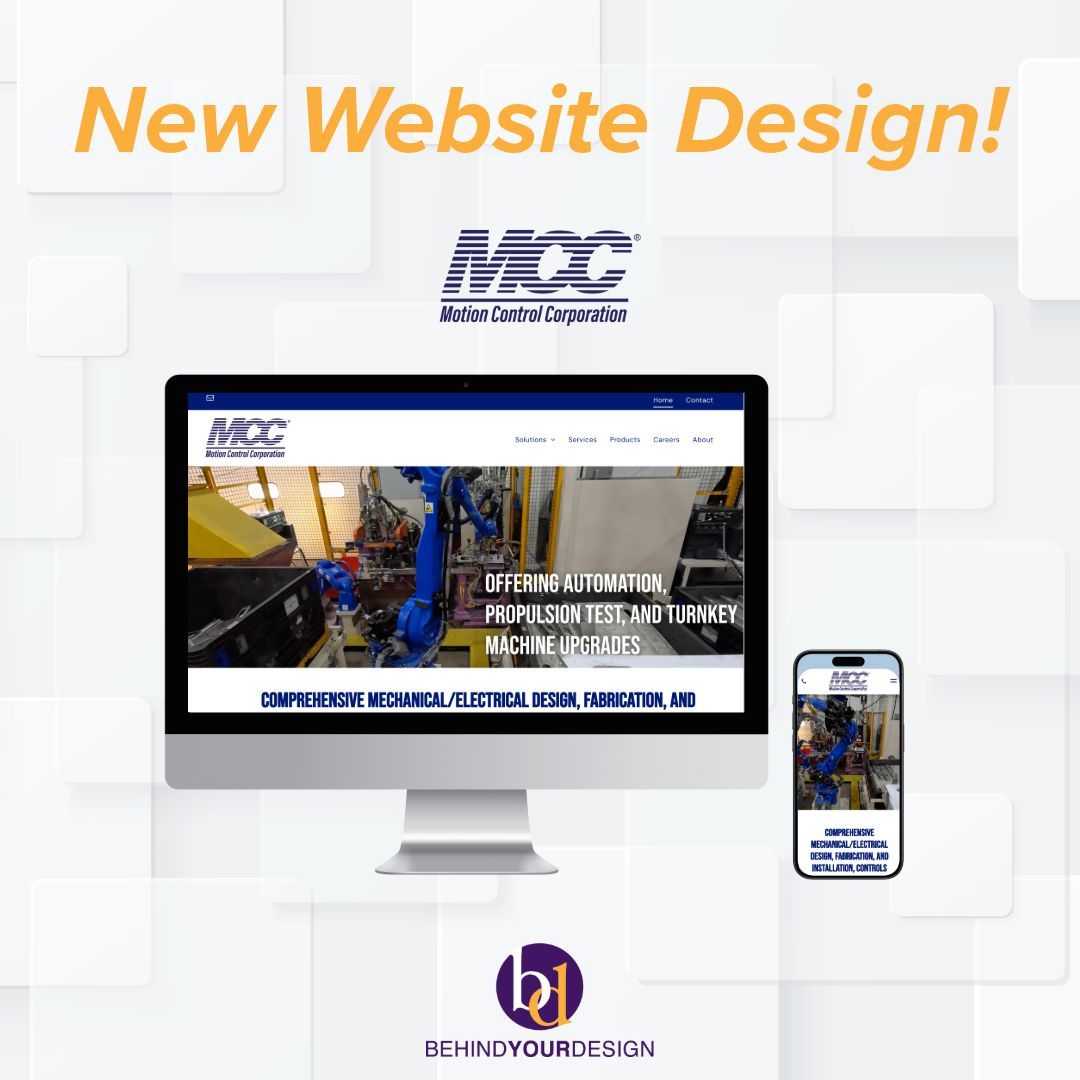 A computer monitor and a cell phone with a new website design