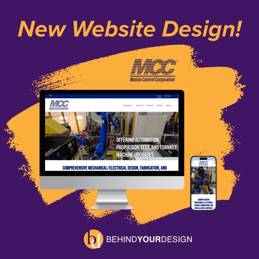 A computer monitor and a cell phone with a new website design