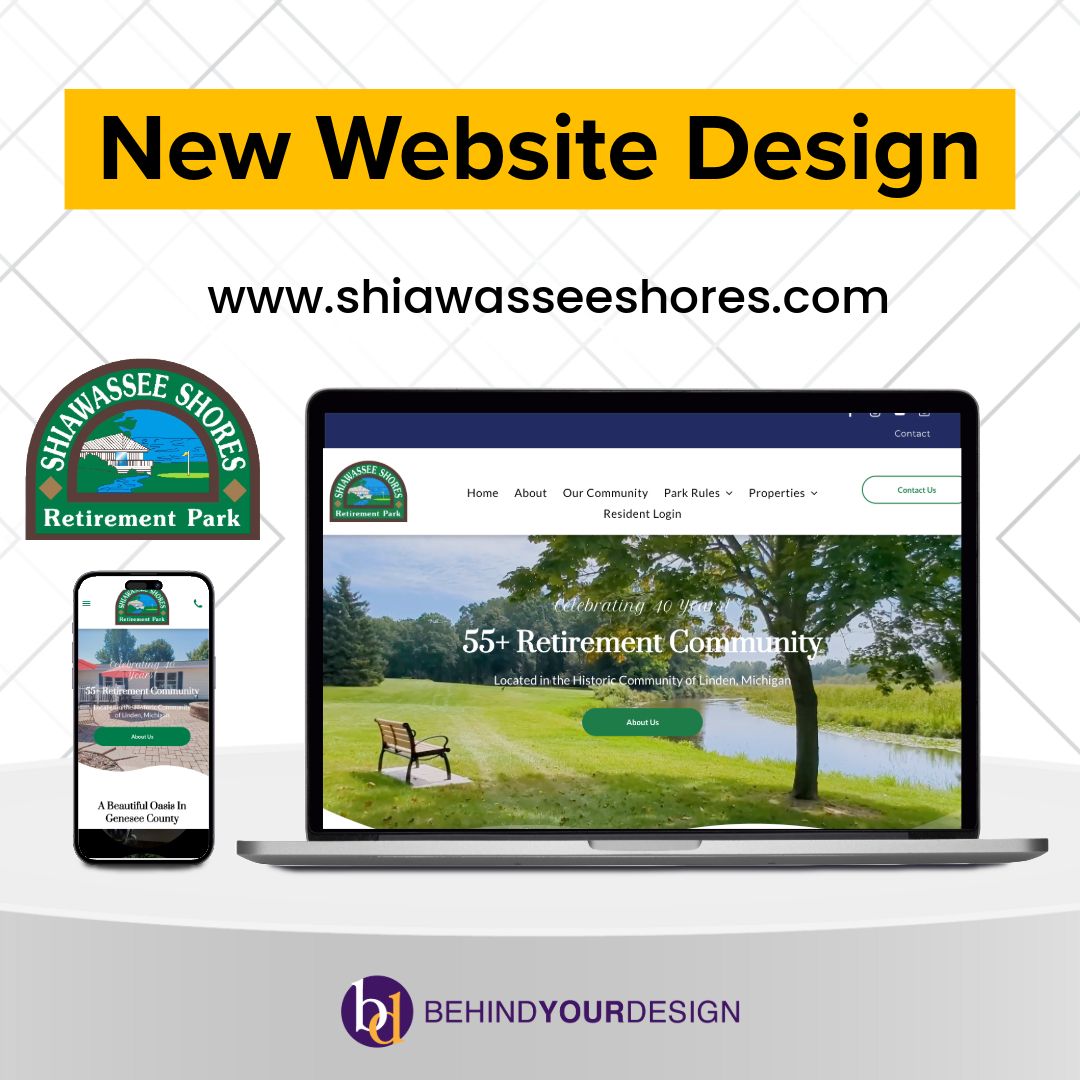 A new website design for shiawasee shores retirement park