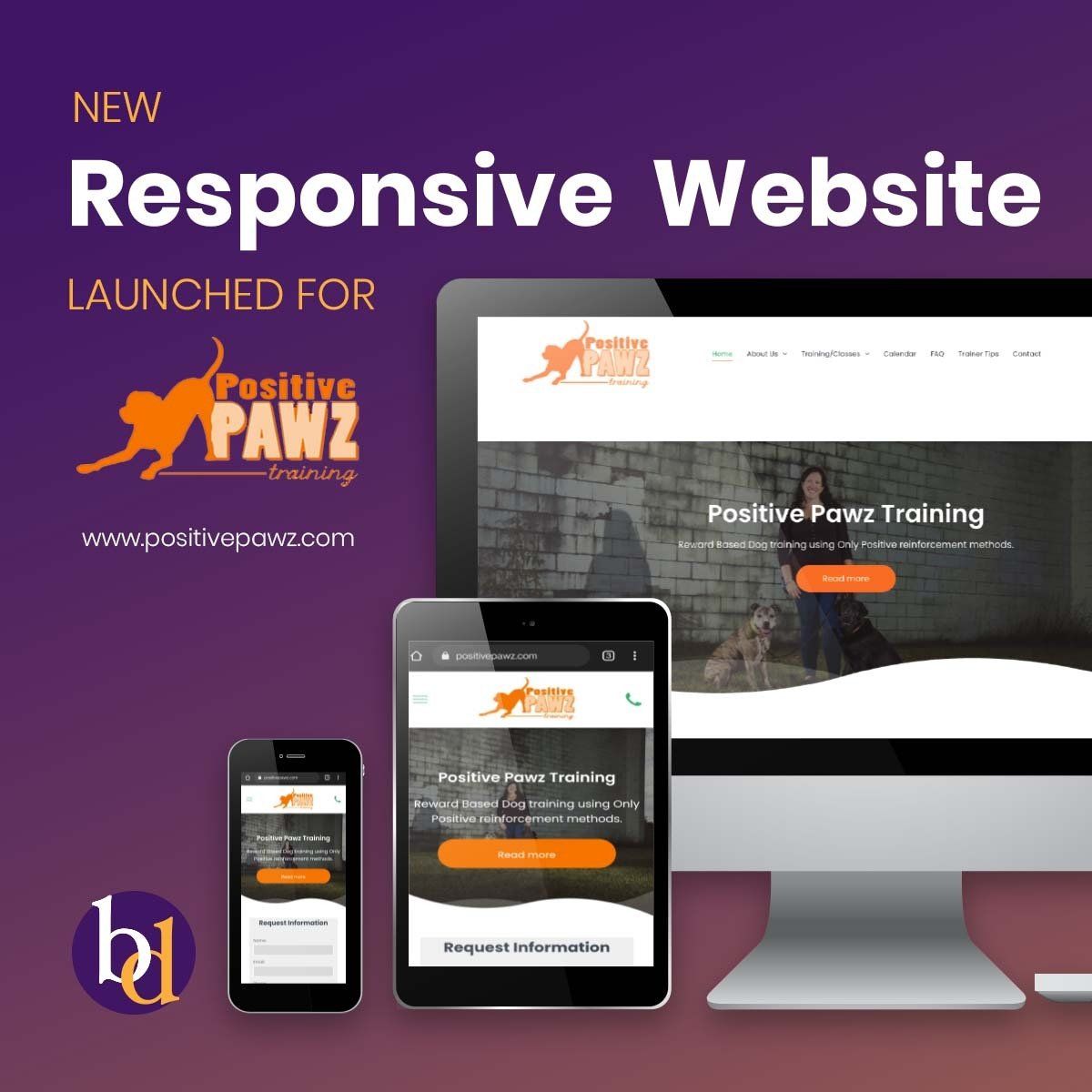 NEW RESPONSIVE WEBSITE launched for Positive Pawz Training