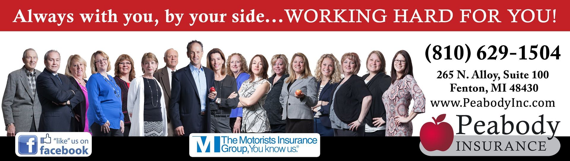 Peabody insurance always with you by your side working hard for you