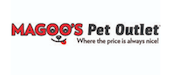 The logo for magoo 's pet outlet where the price is always nice.