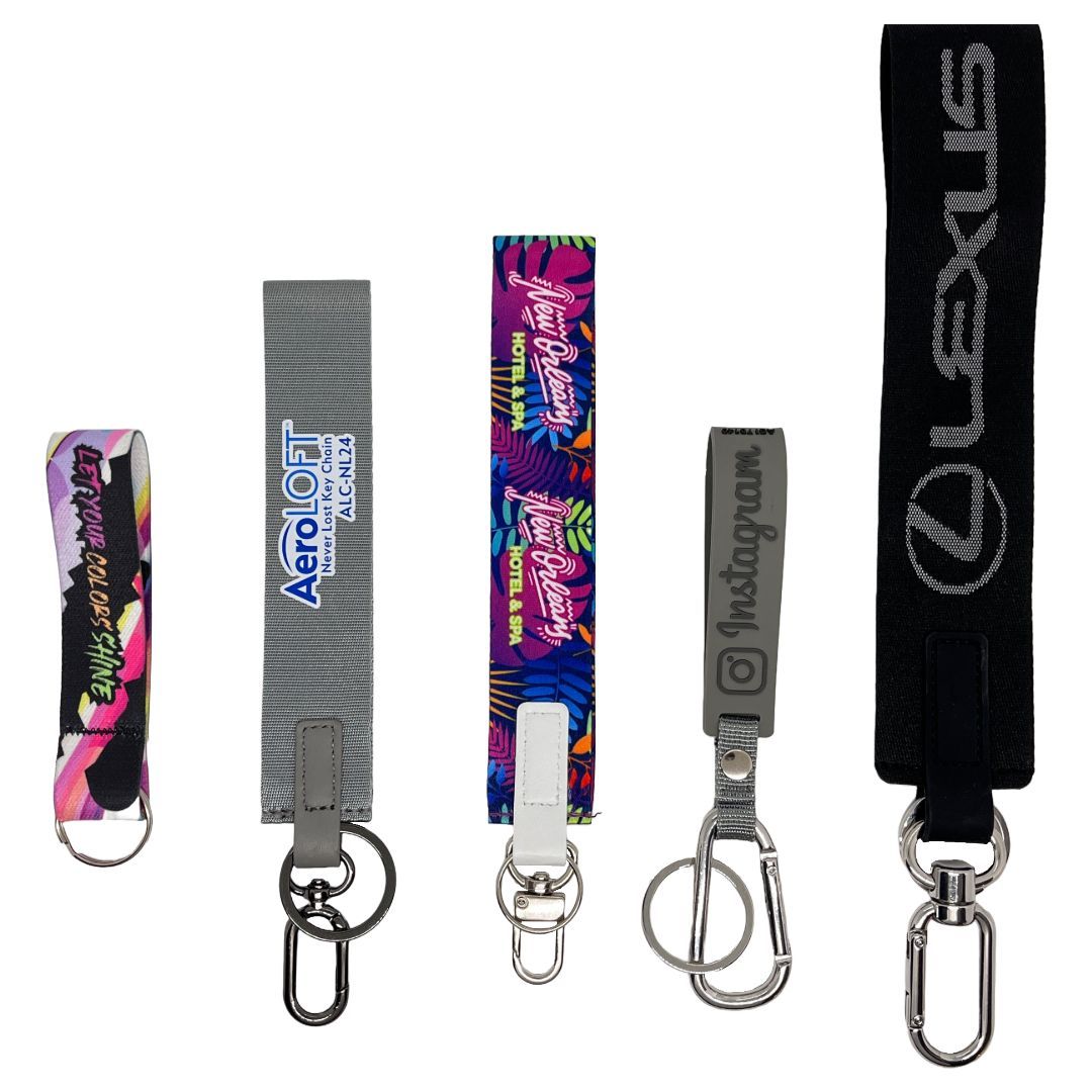 Wrist keychains of various sizes