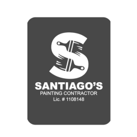 Logo for Santiago's Painting Contractor. Features a white 