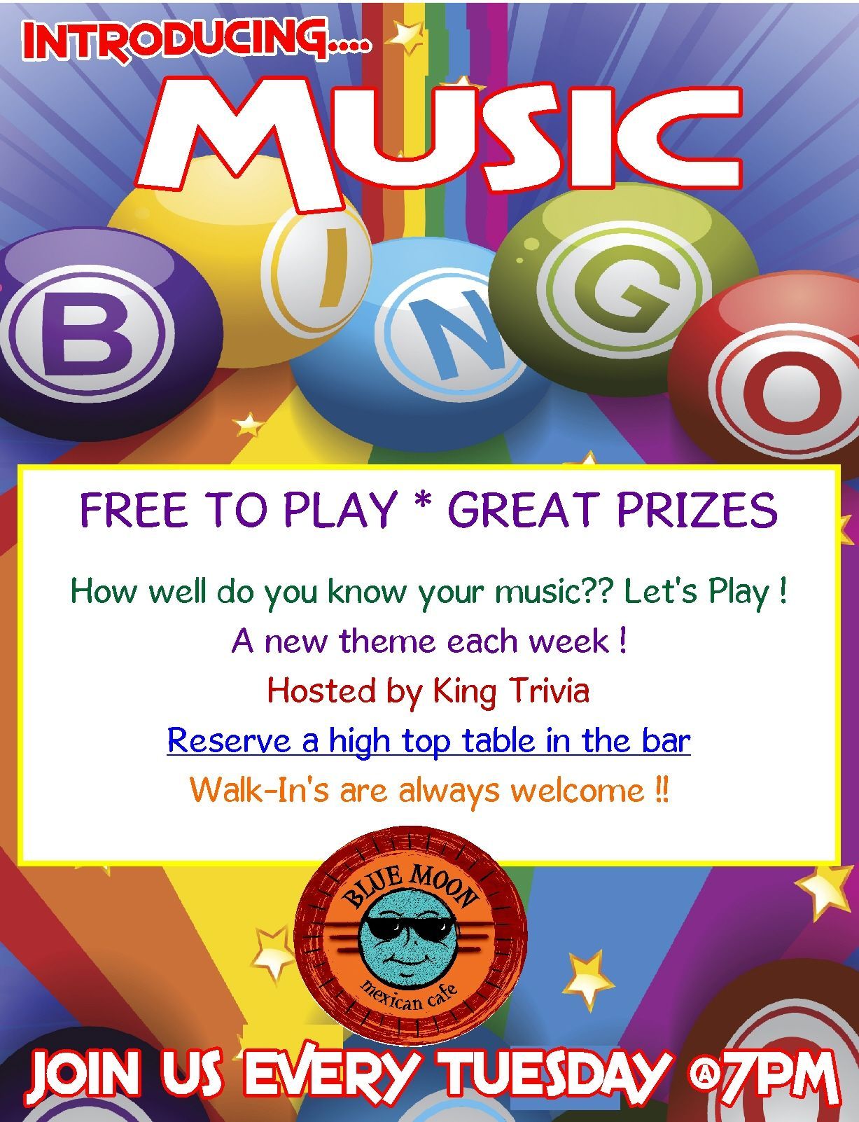 Music Bingo
music trivia
