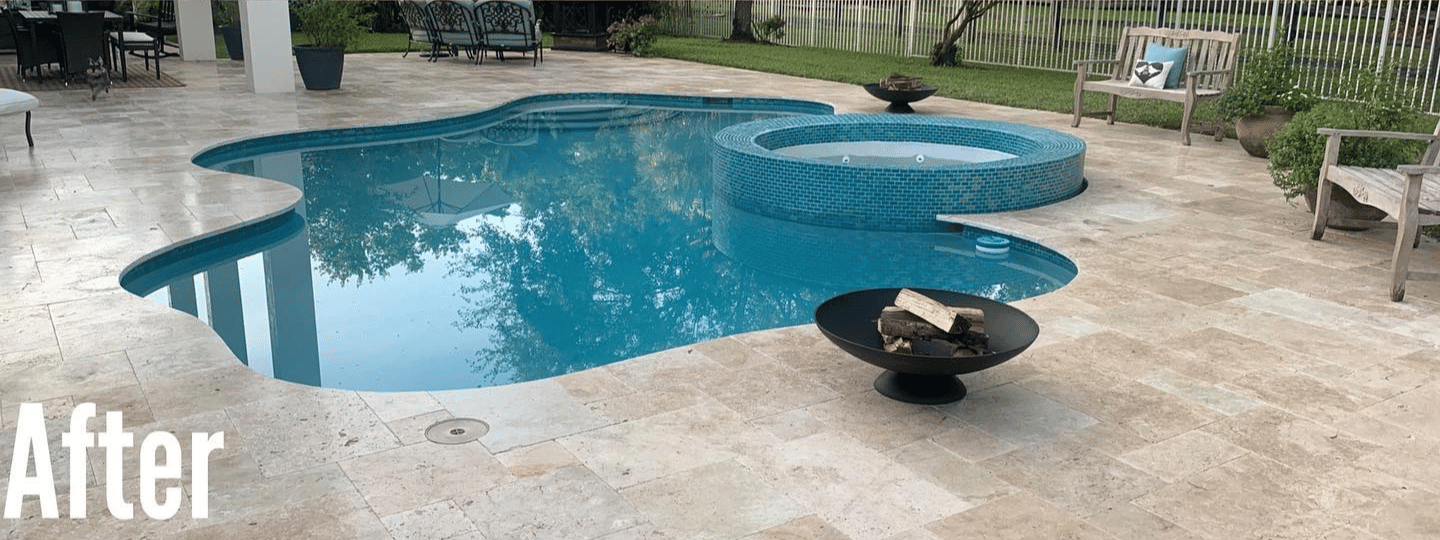 before image of pool remodeling project in fort lauderdale florida