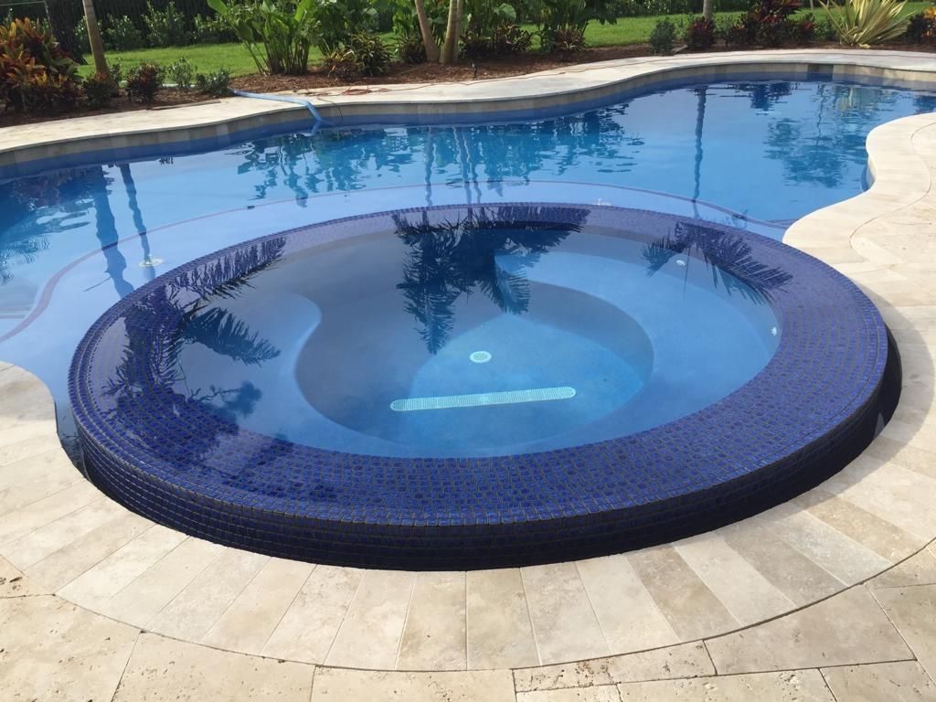 Swimming pool deck remodeling with custom Jacuzzi plantation, Florida