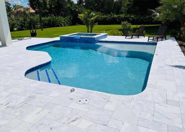 Pool deck paver installation