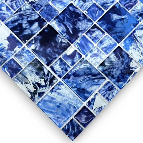 Watercolor Series glass tile blend