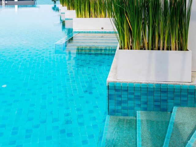 Pool waterline and interior finish