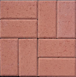 Peach brick paver color swatch