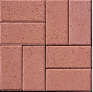 Pink brick paver color swatch