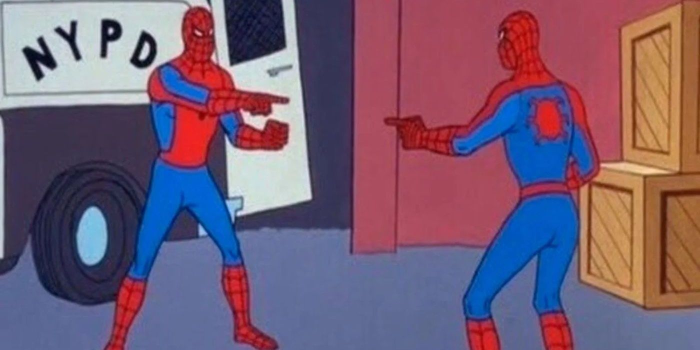 spider man pointing meme