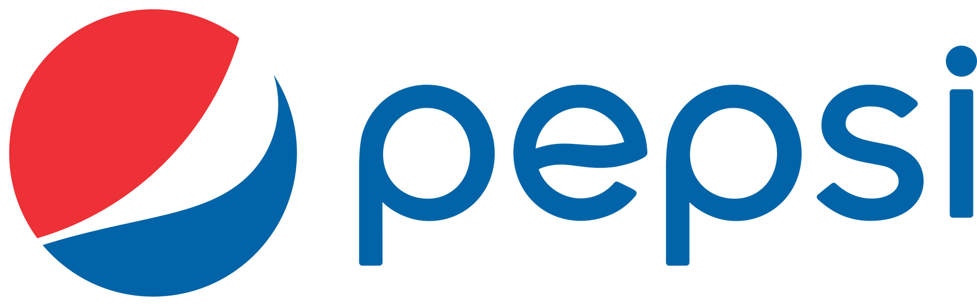 A pepsi logo on a white background
