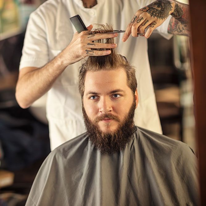 Getting His Hair Cut — Bermann Barbershop In Casey, ACT