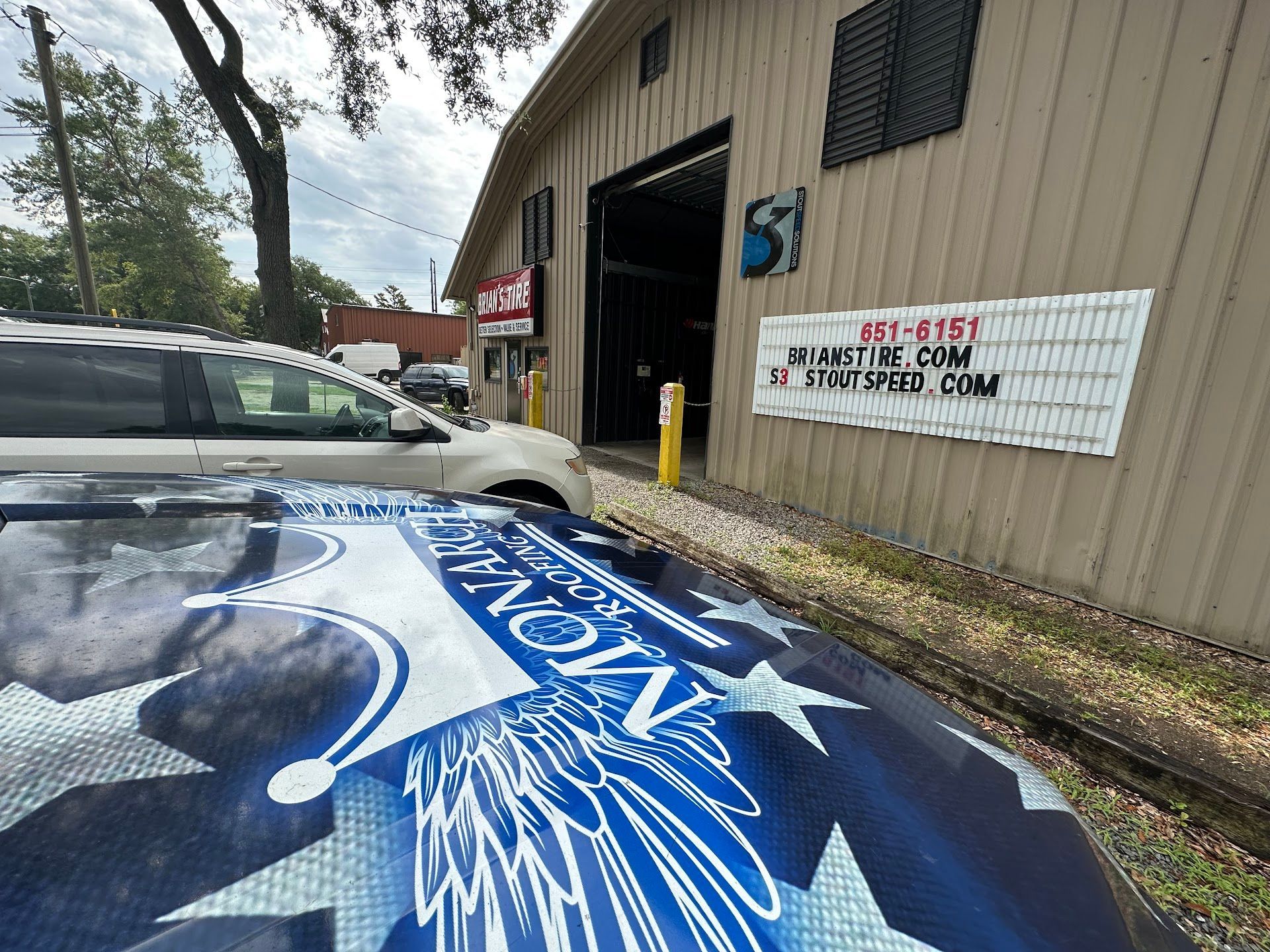 Exterior View Of Brian’s Tire Shop And Service Entrance | Brian's Tire